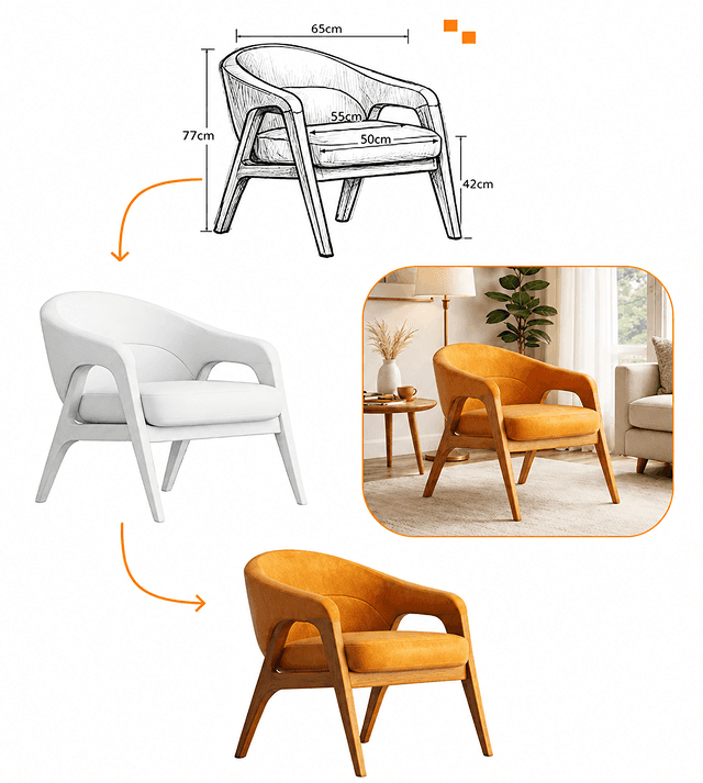 Sophisticated 3D Chair Render