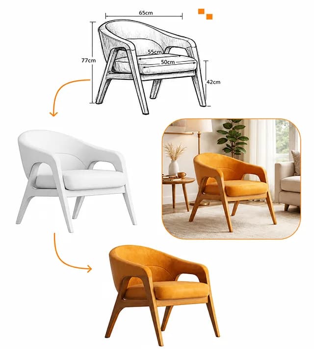Sophisticated 3D Chair Render